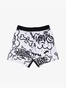 MANTO DEBZA FIGHT SHORTS-WHITE